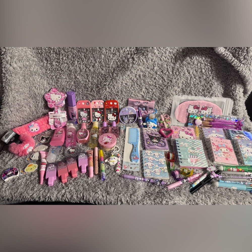 Large HK Themed Bundle Lot Hello Kitty, Kuromi, Cinnamon, Melody